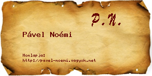 Pável Noémi névjegykártya