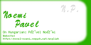 noemi pavel business card